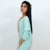 Caftan Marocain en crêpe de soie avec perlage - Ramadan 2021 - Morocco SOUQ