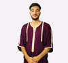 Abaya Artisanal Marocaine avec broderie Sur les côtes