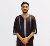 Abaya Artisanal Marocain en tissu mlifa avec broderie
