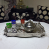 Moroccan Artisanal tea teapot, Berrad in silver copper