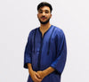 Abaya Artisanal Marocain en tissu mlifa avec broderie