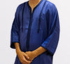 Abaya Artisanal Marocain en tissu mlifa avec broderie