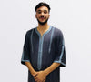 Abaya Artisanal Marocain en tissu mlifa avec broderie
