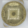 MODERN Moroccan Tray (SINIYA) Artisanal Gold Royal