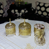 Artisan Display Set of 3 pieces in gilded copper and crystal