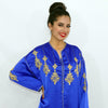 Caftan Marocain Bleu Roi avec perlage - Ramadan 2021 - Morocco SOUQ