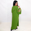 Djellaba Marocaine vert en broderie - BellaModa - Morocco SOUQ