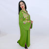 Djellaba Marocaine vert en broderie - BellaModa - Morocco SOUQ
