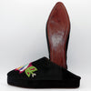 Moroccan embroidered leather slipper