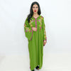 Djellaba Marocaine vert en broderie - BellaModa - Morocco SOUQ