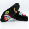 Moroccan embroidered leather slipper