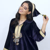 Abaya femme avec capuche et perlage de swarovski - Morocco SOUQ