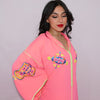 Djellaba Marocaine rose en broderie - BellaModa - Morocco SOUQ