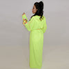 Djellaba Marocaine Jaune en broderie avec Ceinture - BellaModa - Morocco SOUQ