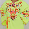 Djellaba Marocaine Jaune en broderie avec Ceinture - BellaModa - Morocco SOUQ