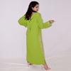 Djellaba Marocaine Makhzaniya 2 pièces en tissu crêpe/mousline - Morocco SOUQ