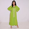 Djellaba Marocaine Makhzaniya 2 pièces en tissu crêpe/mousline - Morocco SOUQ