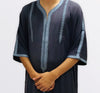 Abaya Artisanal Marocain en tissu mlifa avec broderie