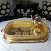 Sinia Moroccan Artisanal Tray in Golden Copper 60cm/40cm