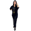 Djelaba Marocaine en lycra noir avec perlage - Ramadan 2021 - Morocco SOUQ