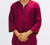 Abaya Artisanal Marocain en tissu mlifa avec broderie