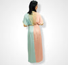 Moroccan Kaftan in silk fabric with embroidery and beading