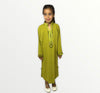 Moroccan abaya in crepe fabric with dabana embroidery for girls