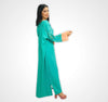 Moroccan djellaba in crepe fabric with Makhzania style beading