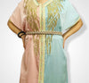 Moroccan Kaftan in silk fabric with embroidery and beading