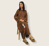 Djellaba Marocaine makhzaniya avec broderie style africaine