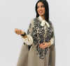 Gray cape with "Zemmouri" embroidery