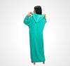 Moroccan djellaba in crepe fabric with Makhzania style beading