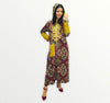 Moroccan djellaba Maalem handmade in Crepe fabric with beading
