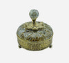 Artisanal display of 3 pieces in copper and crystal for chocolates, sweets