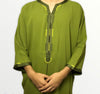 Moroccan abaya in crepe fabric with "DEBBANA" embroidery