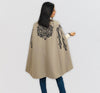 Gray cape with "Zemmouri" embroidery