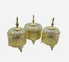 Artisan Display Set of 3 pieces in gilded copper and crystal