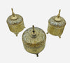 Artisan Display Set of 3 pieces in gilded copper and crystal