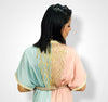 Moroccan Kaftan in silk fabric with embroidery and beading