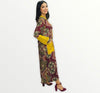 Moroccan djellaba Maalem handmade in Crepe fabric with beading