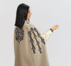 Gray cape with "Zemmouri" embroidery