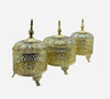 Artisan Display Set of 3 pieces in gilded copper and crystal