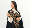 Black cape with "Zemmouri" embroidery