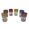 Set of 12 traditional Moroccan tea glasses in color