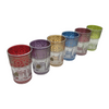 Set of 12 traditional Moroccan tea glasses in color