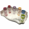 Set of 6 Moroccan tea glasses in several colors