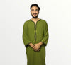 Moroccan abaya in crepe fabric with "DEBBANA" embroidery
