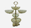 Handcrafted display in copper & crystal of 5 places