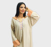 Moroccan djellaba Makhzania with embroidery and beading