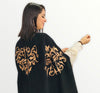 Black cape with "Zemmouri" embroidery